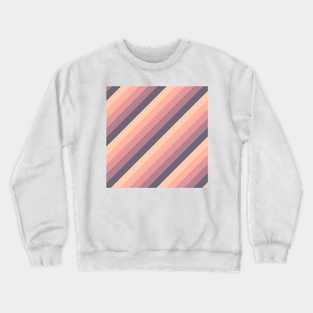 Striped - Rose Crewneck Sweatshirt by Tallulah-Malibu